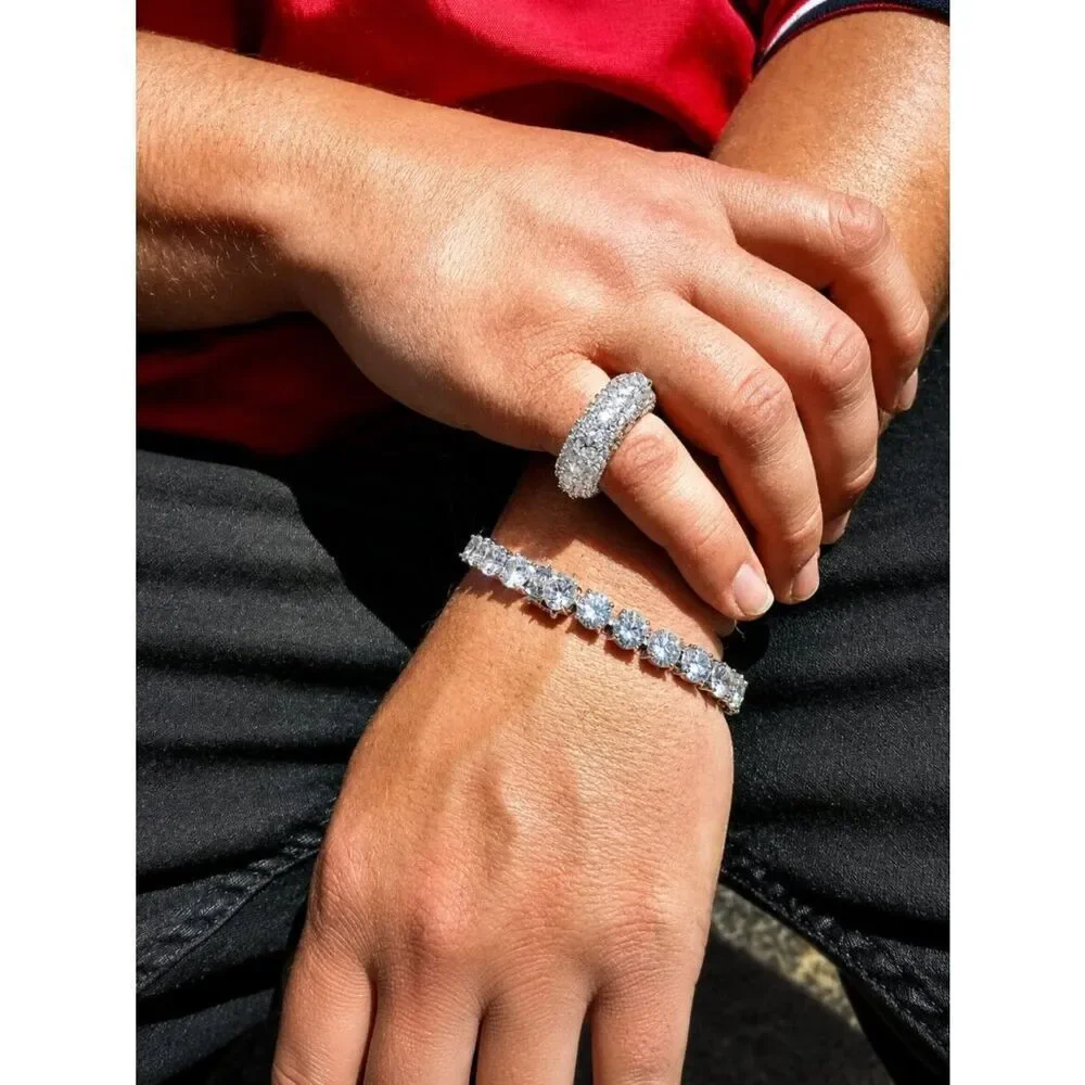 5 layer Diamond band ring